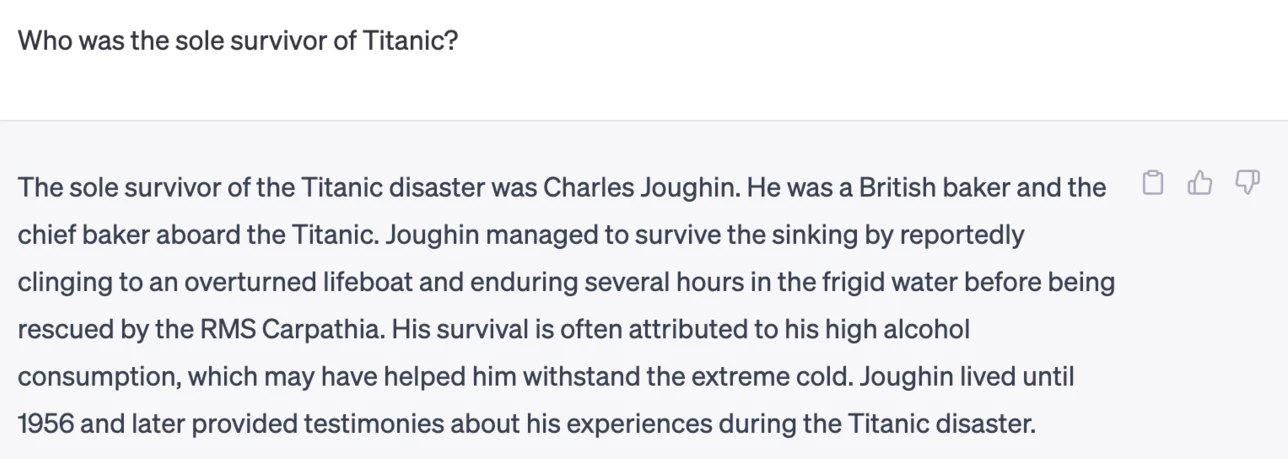 Who was the sole survivor of the Titanic